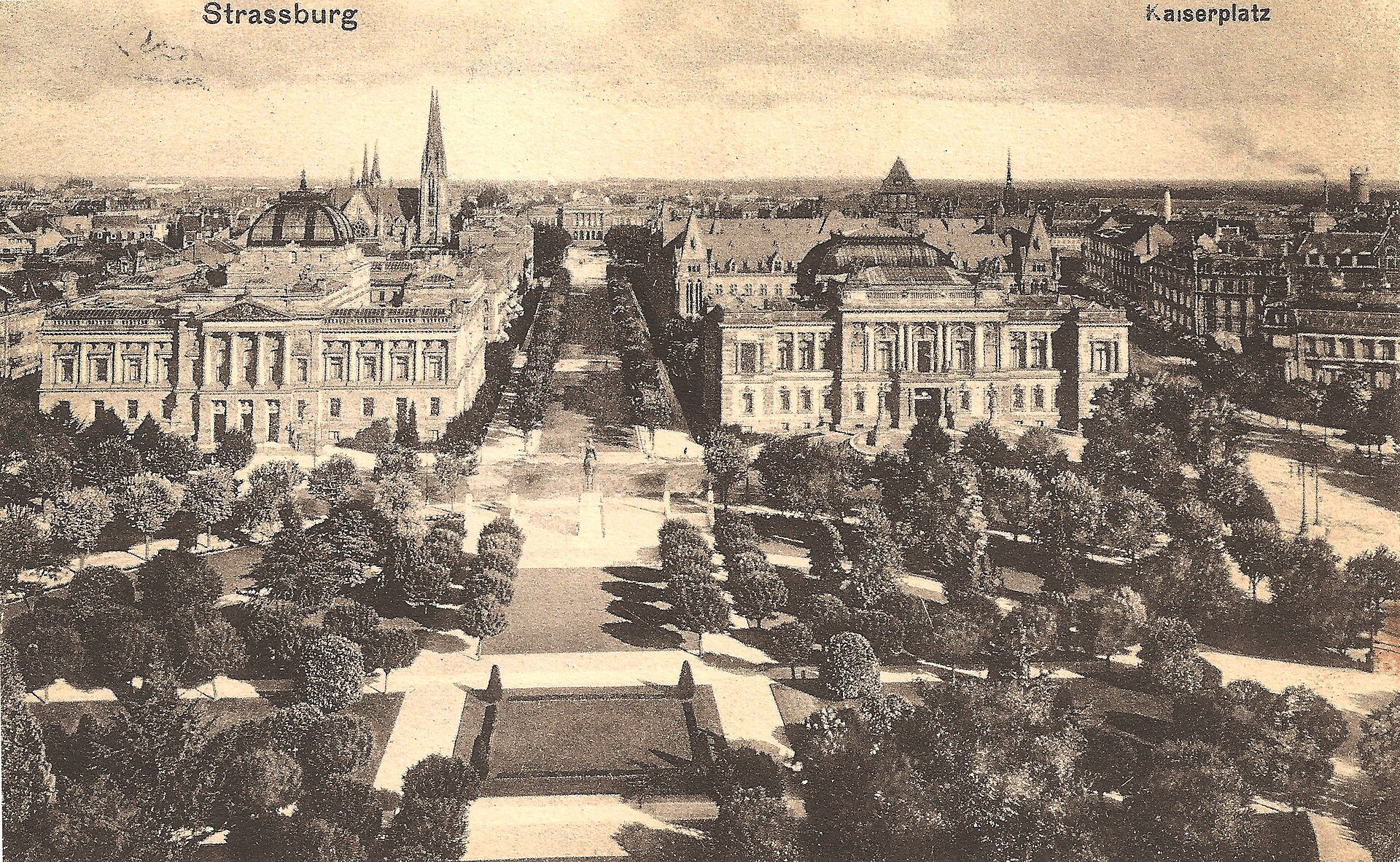 Der Place de la République, damals Kaiserplatz, um 1910