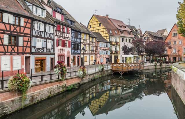 Canal and half-timbered houses in Colmar’s Little Venice